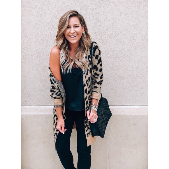 bp | Sweaters | Bp Leopard Cardigan 